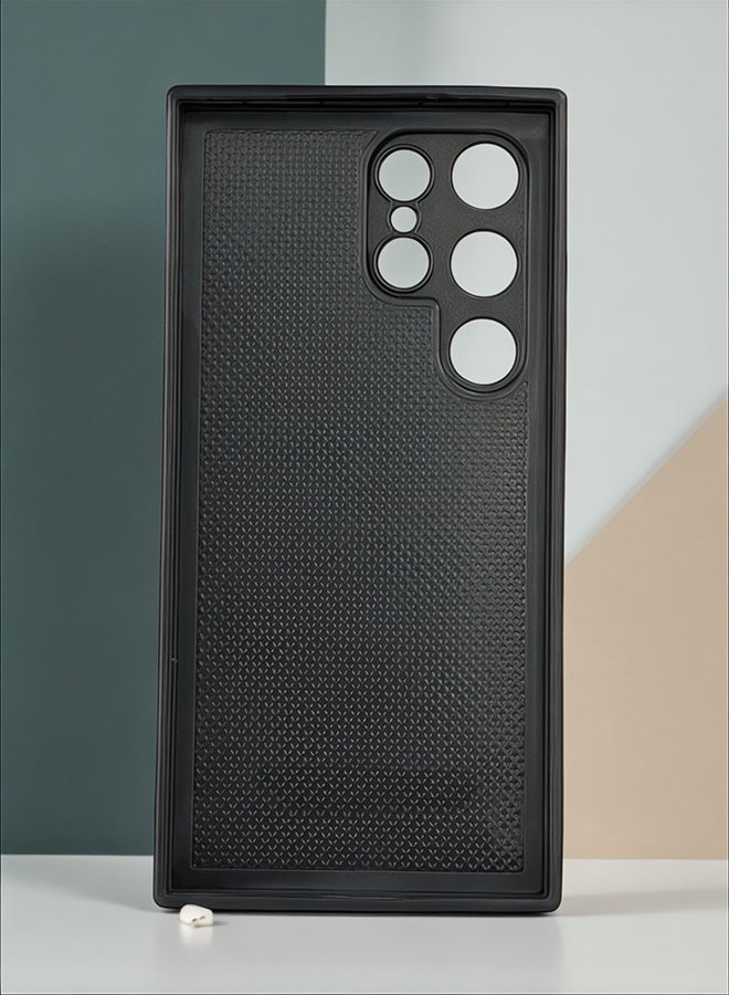 Covernex Samsung Galaxy S23 Ultra Protective Case Cover Printed Featuring Minimalist PEACE with Daisy Graphic - Image 5
